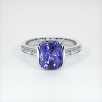 3.00 Ct. Sapphire Ring, 18K White Gold 1